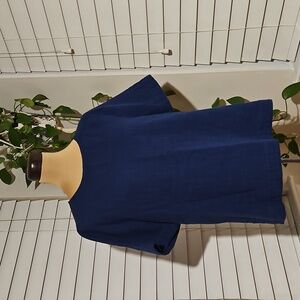 M&S Collection Navy Blue Boxy Short Sleeve Top